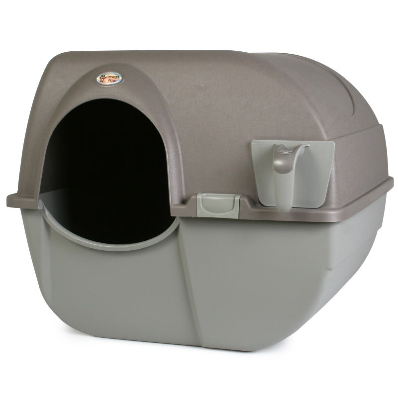 Omega Paw Roll n Clean Easy Clean Covered Cat Litter Box - Large