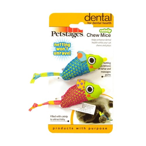 Petstages Catnip Chew Mice Cat Toy