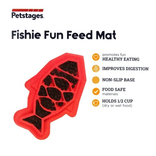 Petstages Fishie Fun Feed Mat - Pink