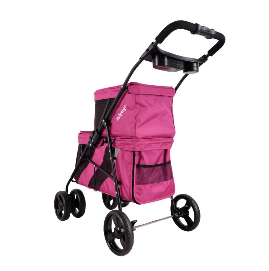 Ibiyaya Double Decker Bus Stroller - Red Violet