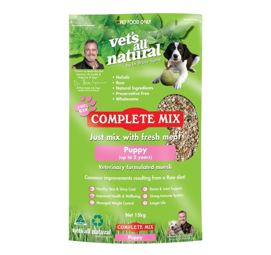 Vets All Natural Complete Mix Muesli for Fresh Meat for Puppies up to 2 years - 15kg