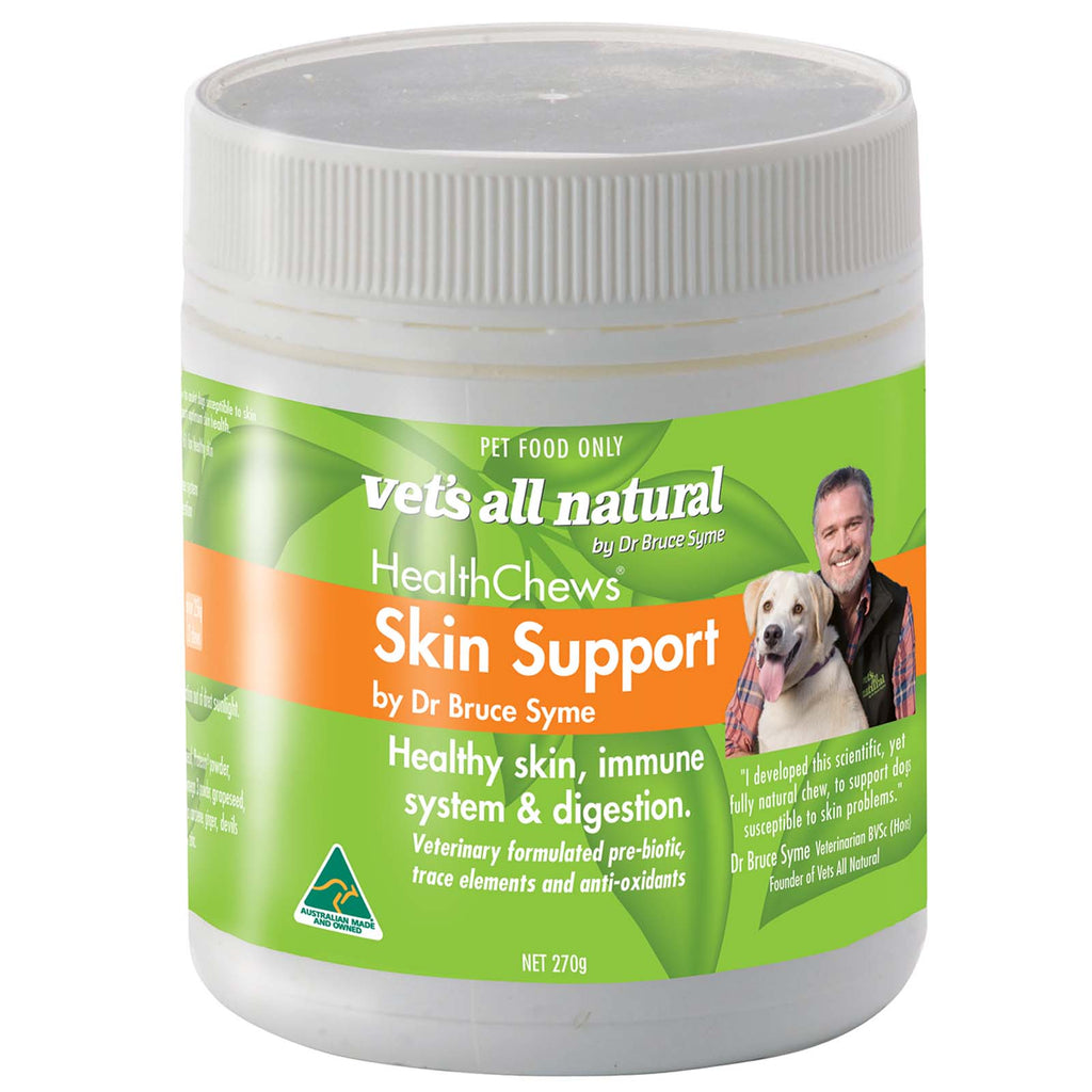 Vets All Natural Skin Support Health Chews For Dogs - 270g