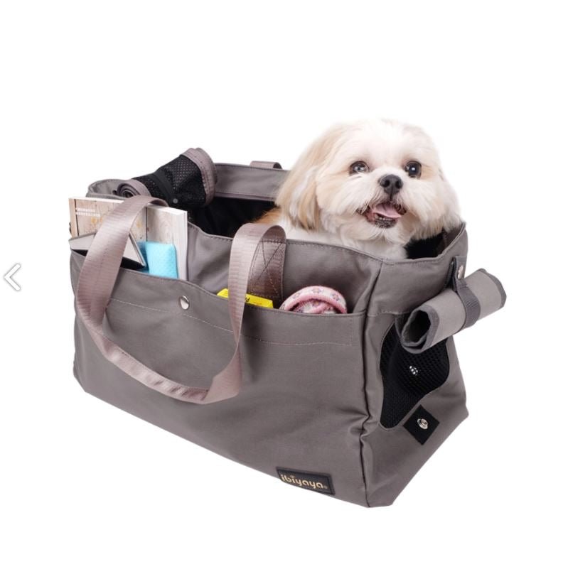 Ibiyaya Canvas Pet Tote - Smoke Grey