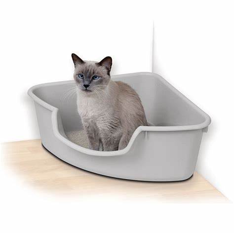 Smartcat Corner Litter Box - Gray