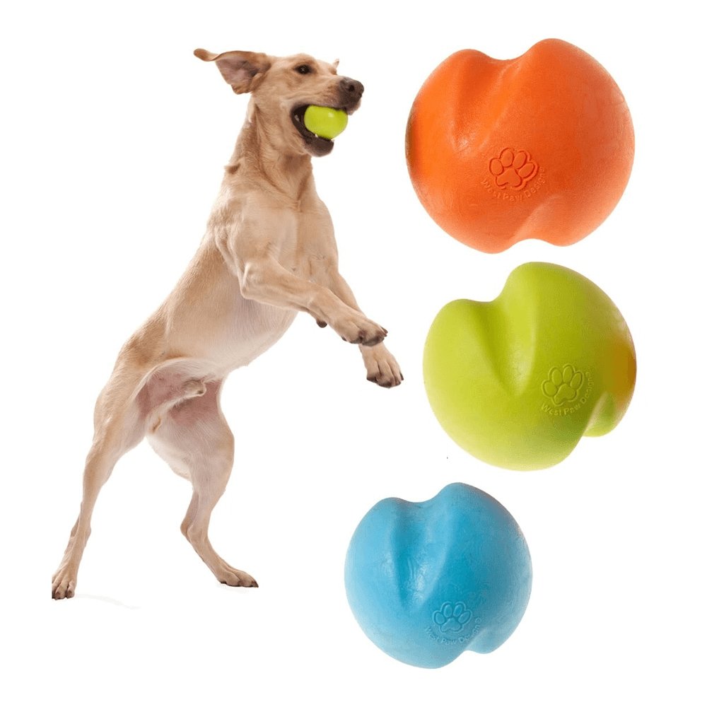 West Paw Jive Zogoflex Fetch Ball Tough Dog Toy