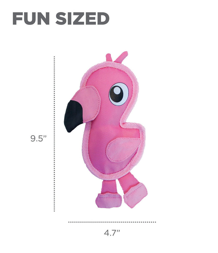 Outward Hound Fire Biterz Tough Squeaker Toy - Pink Flamingo